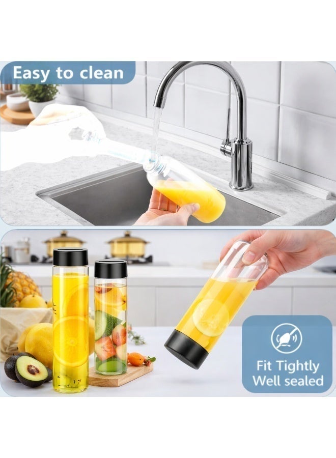 Luxoraq 350ml Plastic Juice Bottles – Pack of 12 Clear Bottles with Caps, Reusable Empty Milk and Water Bottle for Kids, Zamzam Water, Gym, Smoothies, Fresh Juices, Protein Shakes, and Travel Use – Leak-Proof - Image 3